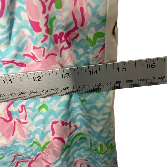 Lilly Pulitzer Delia Dress Women’s 6 Lobstah Roll Lace Up Lobster Print Mini - Picture 5 of 8